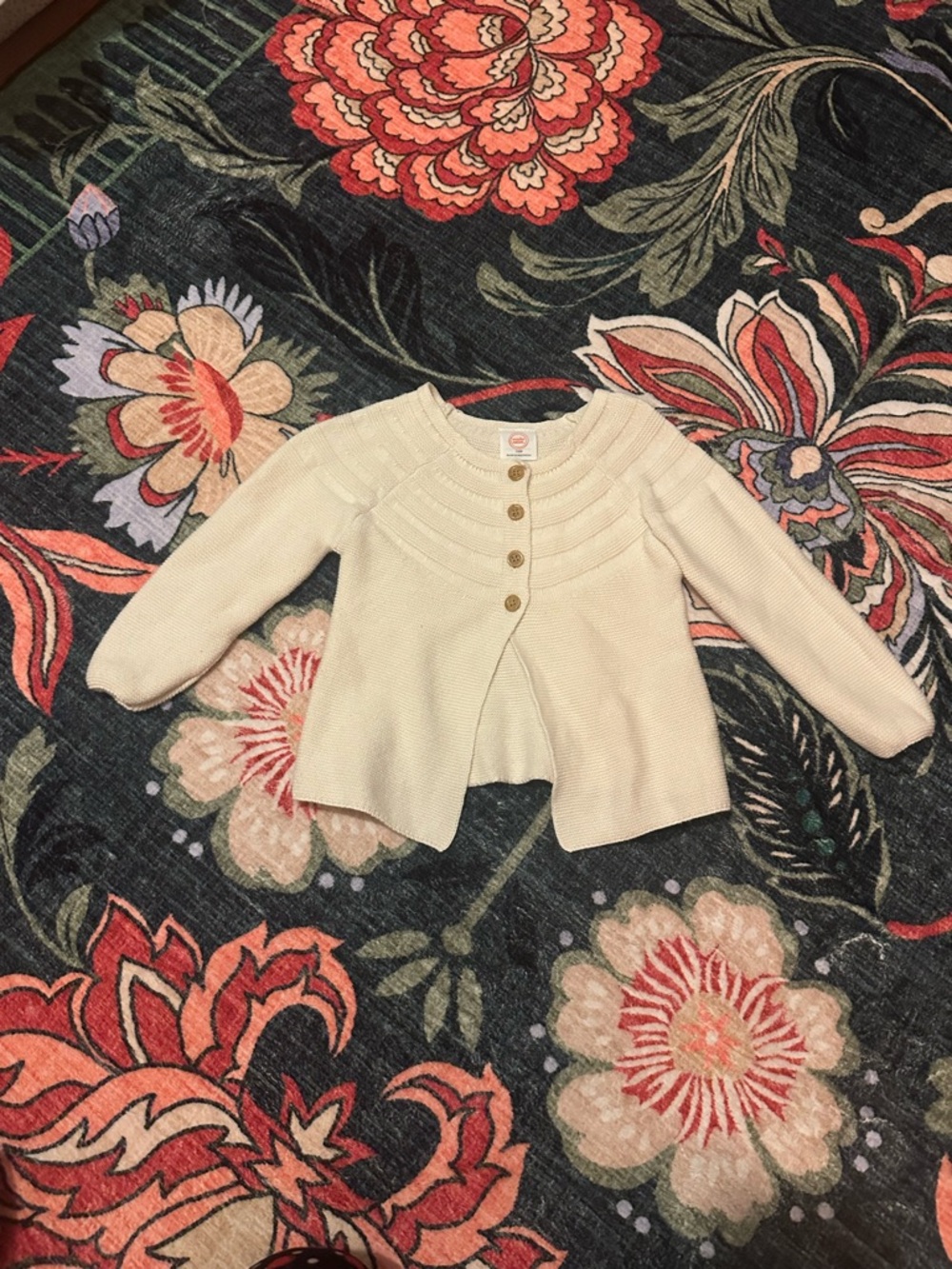 Cream Button-Front Women's Sweater Cardigan